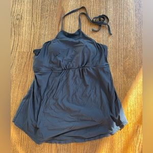 Womens Maternity high neck halter swim top Black Sea Angel size S EUC